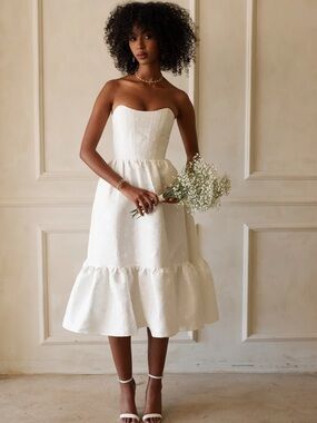 V. Chapman | Dresses | V Chapman Charlotte Dress In Denim Blue Windsor